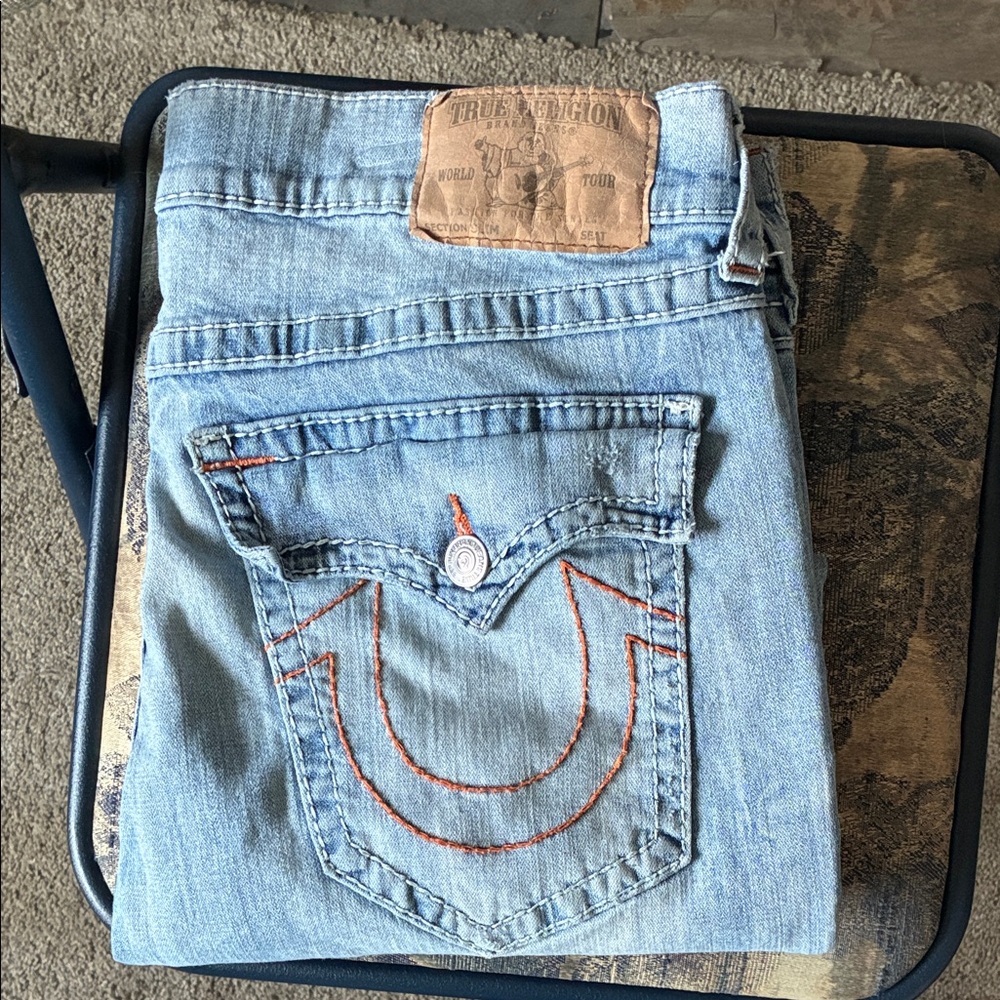 True Religion Jeans Slim Big T Orange